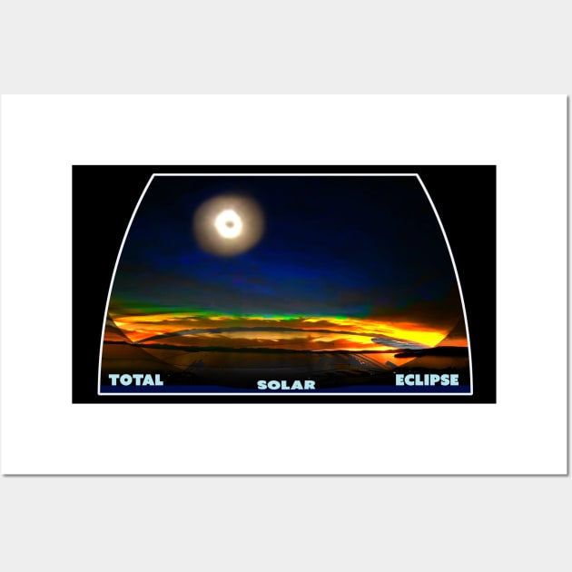 Total Solar Eclipse New England Lake Adirondack Mountains New York Wall Art by Aurora X